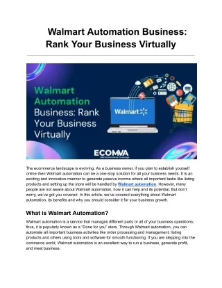 Walmart Automation Business: Rank Your Business Virtually