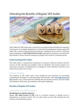 Unlocking the Benefits of Regular VAT Audits