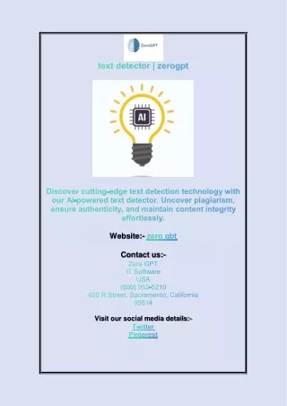 text detector | zerogpt