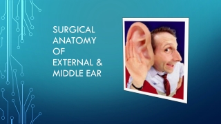 SURGICAL ANATOMY OF EXTERNAL &amp; MIDDLE EAR