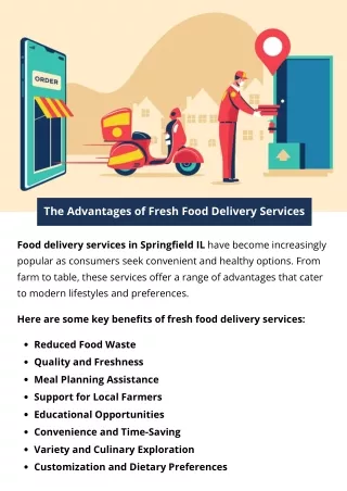 The Advantages of Fresh Food Delivery Services