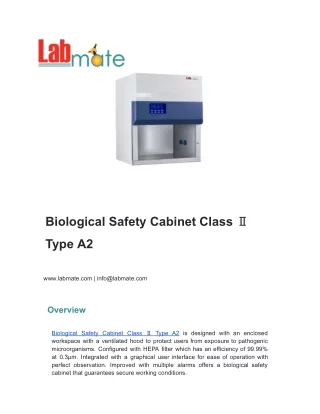 Biological Safety Cabinet Class Ⅱ Type A2