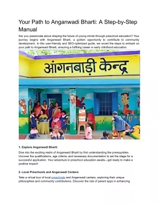 Your Path to Anganwadi Bharti_ A Step-by-Step Manual
