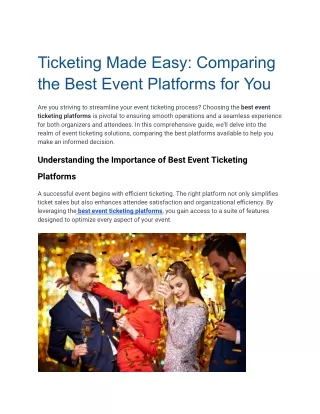 Ticketing Made Easy_ Comparing the Best Event Platforms for You