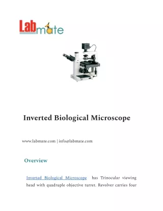 Inverted Biological Microscope