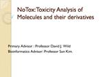 NoTox: Toxicity Analysis of Molecules and their derivatives