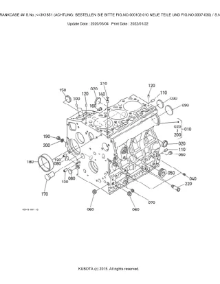 Kubota B2110D Tractor Parts Catalogue Manual (Publishing ID BKIDK0392)