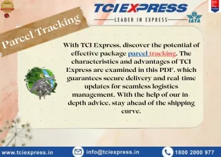 Streamlining Shipments: A Guide to Parcel Tracking with TCI Express