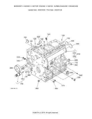 Kubota B2230D Tractor Parts Catalogue Manual (Publishing ID BKIDK0597)