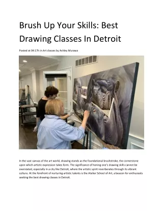 Top best drawing classes in Detroit Unleash Your Artistic Talent