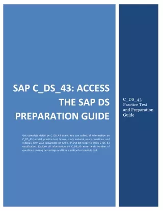 SAP C_DS_43: Access the SAP DS Preparation Guide