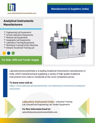 Analytical Instruments Manufacturers