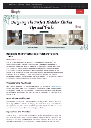 Designing The Perfect Modular Kitchen: Tips and Tricks