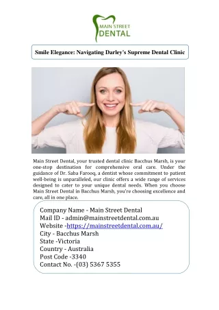 Smile Elegance Navigating Darley's Supreme Dental Clinic