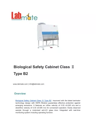 Biological Safety Cabinet Class Ⅱ Type B2
