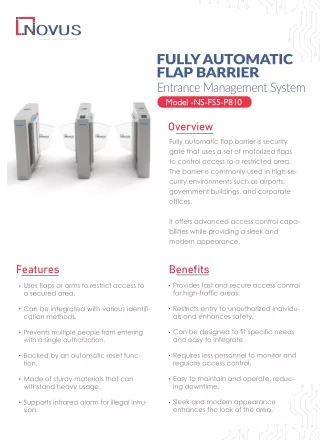 Fully Automatic Flap Barrier