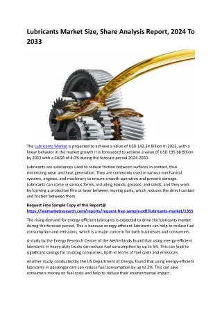 Lubricants Market Size