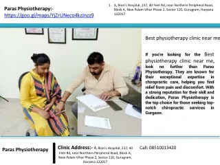 Best physiotherapy clinic near me