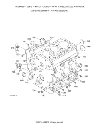 Kubota G21HD Garden Tractor Parts Catalogue Manual (Publishing ID BKIDK0653)