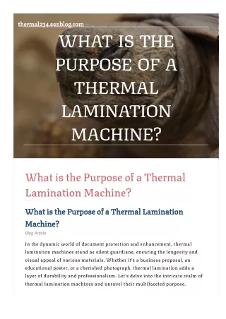 what-is-the-purpose-of-a-thermal-lamination-mach