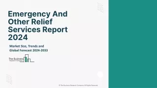 Emergency And Other Relief Services Market Research, Outlook, Demand 2024