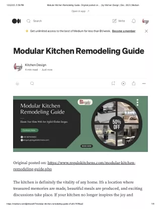 Modular Kitchen Remodeling Guide