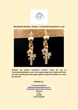 Handmade Necklace Design  Creativefusionsfashion.co.uk
