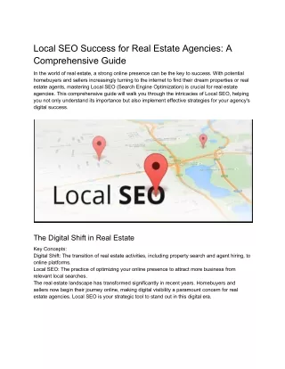 Local SEO Success for Real Estate Agencies