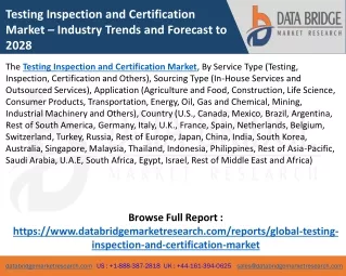 Testing Inspection and Certification Market