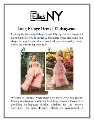 Long Fringe Dress | Elbisny.com