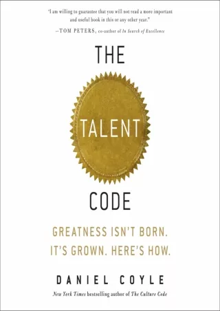 Ebook❤️(download)⚡️ The Talent Code: Greatness Isn't Born. It's Grown. Here's How.