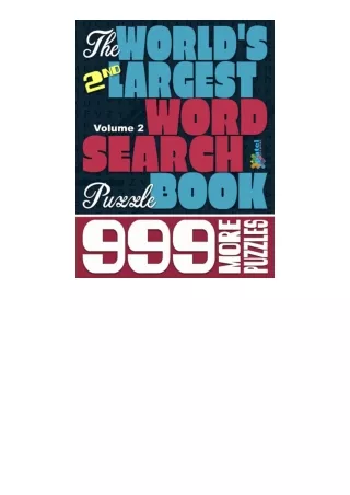 ❤️get (⚡️pdf⚡️) download The World s 2nd Largest Word Search Puzzle Book: 999 Mo