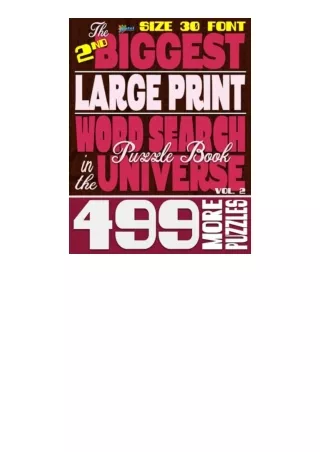 free read (✔️pdf❤️) The 2nd Biggest LARGE PRINT Word Search Puzzle Book in the U