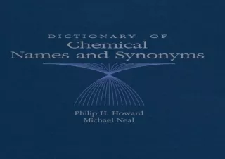 PDF/READ  Dictionary of Chemical Names and Synonyms