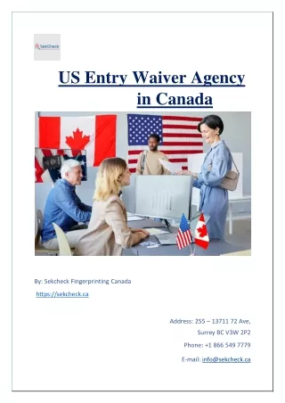 US Entry Waiver Agency in Canada