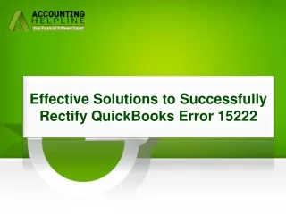 A Quick And Easy Guide To Resolve QuickBooks Error 15222