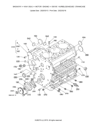 Kubota KX41-3S  KX41-3SV Excavator Parts Catalogue Manual (Publishing ID BKIDA0191)