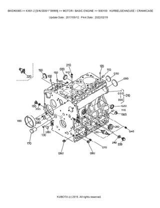 Kubota KX61-2 (SN 55001 - 59999) Excavator Parts Catalogue Manual (Publishing ID BKIDK0085)