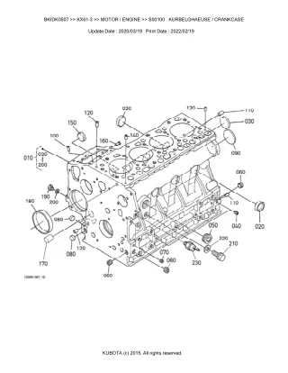 Kubota KX61-3 Excavator Parts Catalogue Manual (Publishing ID BKIDK0507)