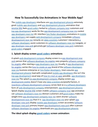 How To Successfully Use Animations In Your Mobile App.docx