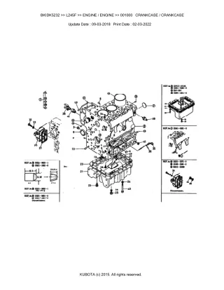 Kubota L245F Tractor Parts Catalogue Manual (Publishing ID BKIDK5232)