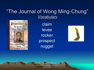 “The Journal of Wong Ming-Chung” Vocabulary