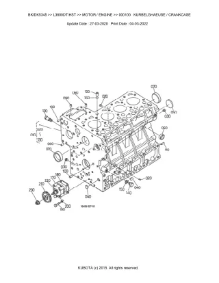 Kubota L3600DT Tractor Parts Catalogue Manual (Publishing ID BKIDK5345)