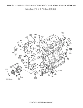 Kubota L3600DT-C  DT-GST-C Tractor Parts Catalogue Manual (Publishing ID BKIDK0063)