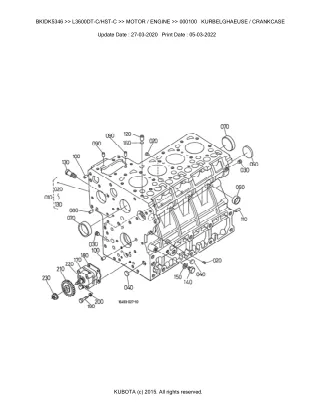 Kubota L3600DT-C  HST-C Tractor Parts Catalogue Manual (Publishing ID BKIDK5346)