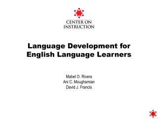 Language Development for English Language Learners