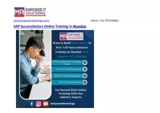 SAP Successfactors Online Training in Mumbai