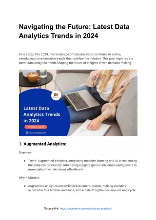 Navigating the Future_ Latest Data Analytics Trends in 2024 - Uncodemy