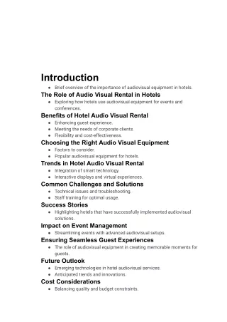 Hotel Audio Visual Rental – Setting the Stage for Unforgettable Experiences