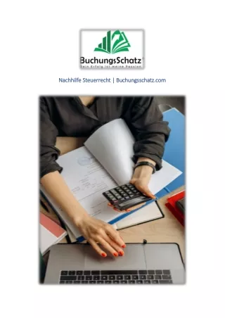 Nachhilfe Steuerrecht | Buchungsschatz.com